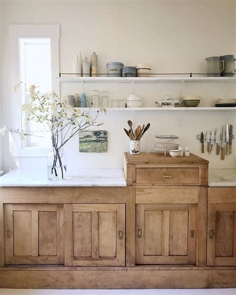 Beautiful Modern Rustic Kitchen Ideas White Cabinets Natural Wood ...