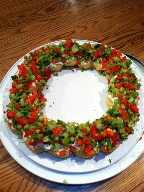 Irreplaceable is being different: Christmas Crescent roll Veggie Wreath