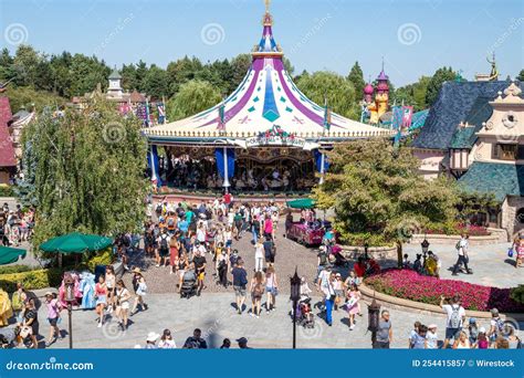 Aerial View of Disneyland Paris Seen from Alice in Wonderland Castle Editorial Photography ...