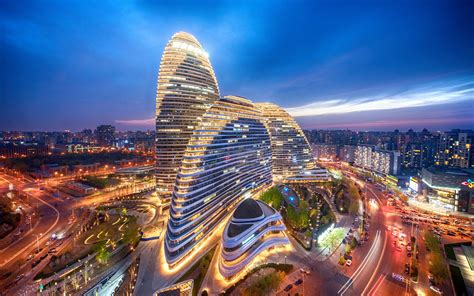 Beijing China CBD Creative Building Wangjing SOHO #4K #wallpaper #hdwallpaper #desktop Hangzhou ...