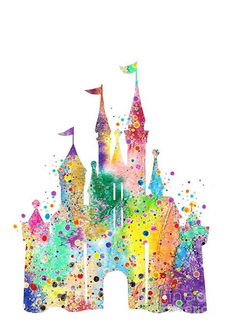 Watercolor Disney Castle at GetDrawings | Free download