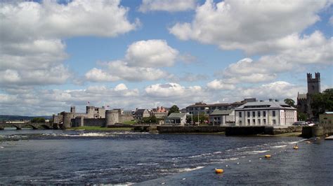 King John’s Castle and Limerick City from the Shannon River ...