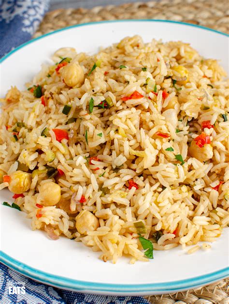 Chickpea Vegetable Rice Pilaf | Slimming Eats Recipes