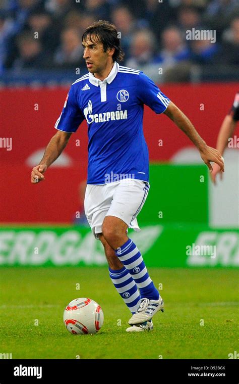 Schalke's Raul Gonzalez Blanco plays during a German Bundesliga match ...