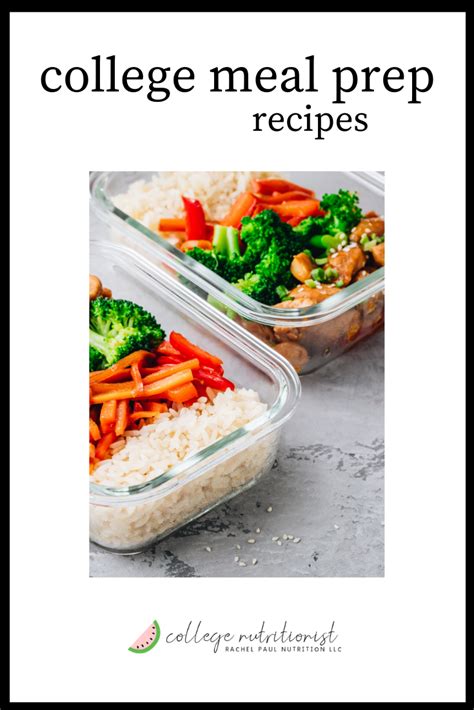 College Meal Prep Recipes