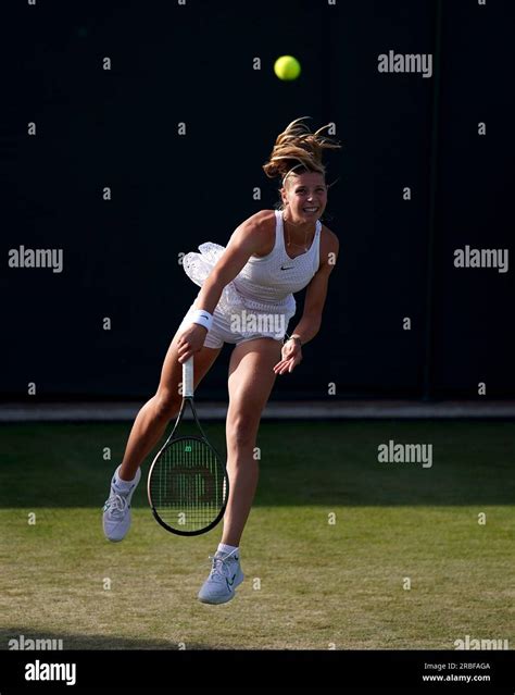 Hannah Klugman in action in the Girls singles on day seven of the 2023 ...