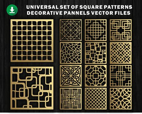 48 Geometric Patterns CNC File Laser Cutting File Dxf - Etsy