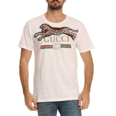 GUCCI: T-shirt men | T-Shirt Gucci Men White | T-Shirt Gucci 493117 X9X99 Giglio EN