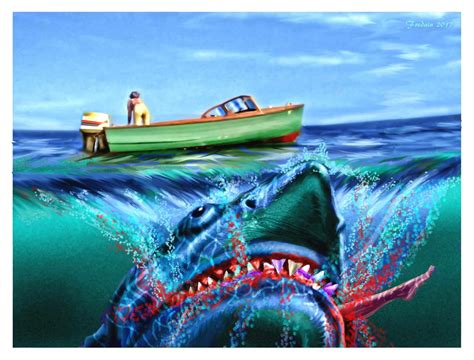 Jaws 2, Jaws Movie, Movie Art, Horror Films, Horror Art, Cthulhu, Le Kraken, Shark Pictures ...