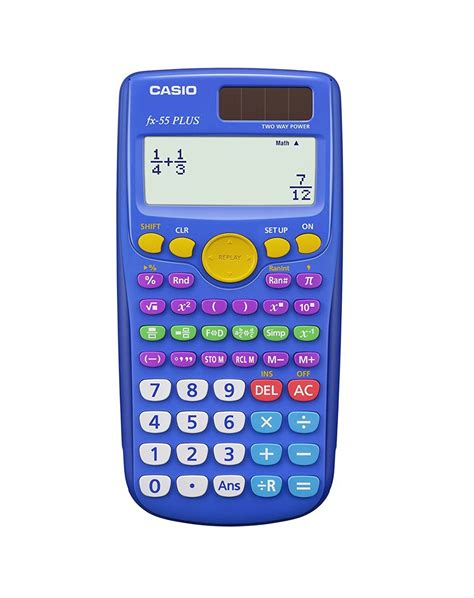 Casio fx-55 PLUS Elementary/Middle School Fraction Calculator Small ...