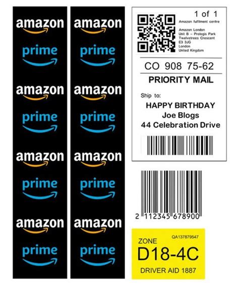 Amazon Tape Customised Label and Barcodes Printed Edible Icing | Etsy UK