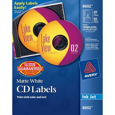 Avery Laser White Matte CD/DVD Labels - Walmart.com - Walmart.com