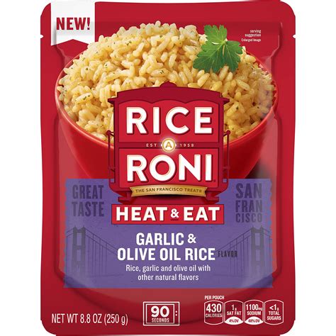 Buy Rice-A-RoniHeat & Eat Rice, Microwave Rice, Quick Cook Rice, Garlic & Olive Oil, (8 Pack)8.8 ...