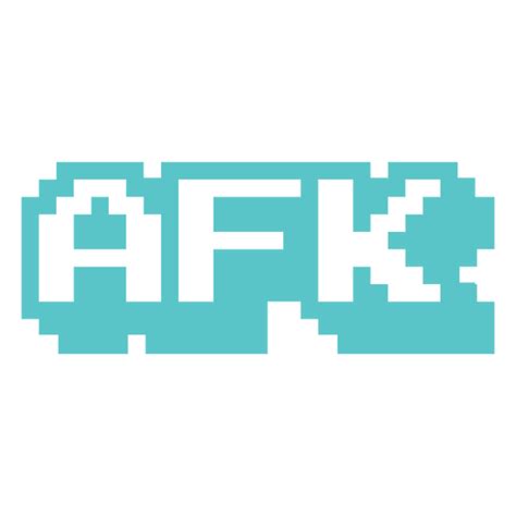 AFK Gaming Pixel Art Badge PNG & SVG Design For T-Shirts