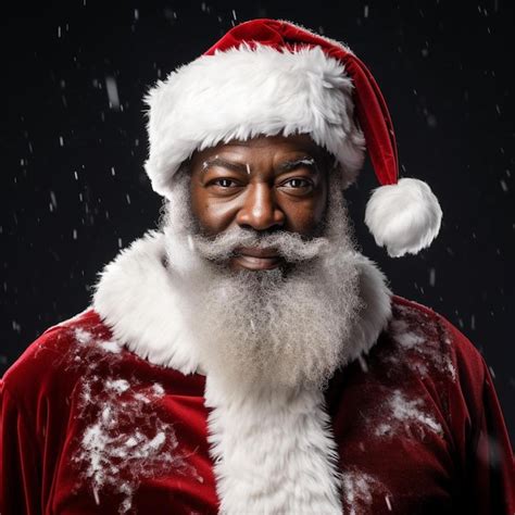 Premium Photo | A man in a santa suit with a beard and a santa hat.