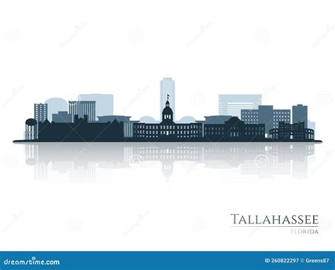 Tallahassee USA Skyline And Landmarks Silhouette Cartoon Vector ...