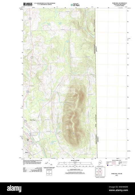 Maine USGS Historical Map Mars Hill 20110907 TM Restoration Stock Photo ...