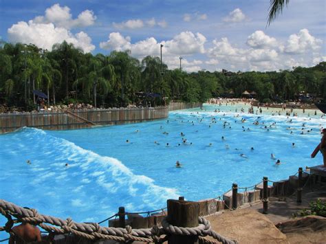 SIGHTS. Typhoon Lagoon Surf Pool. This is the heart of the park, a swimming area that spreads ...