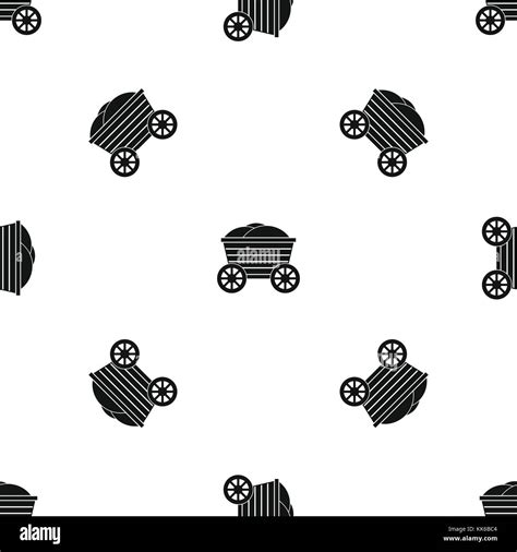 Vintage wooden cart pattern seamless black Stock Vector Image & Art - Alamy