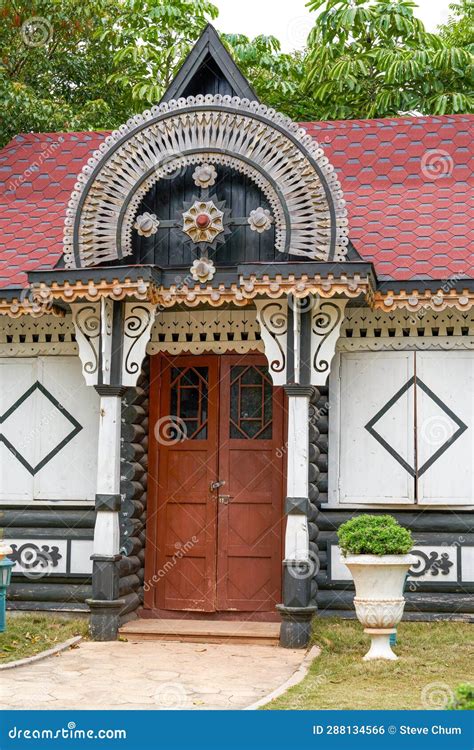 A Cottage of Traditional Russian Architecture Stock Photo - Image of ...