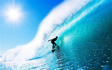 Download wallpapers surfer, 4k, ocean, waves, summer, extreme, surfing ...