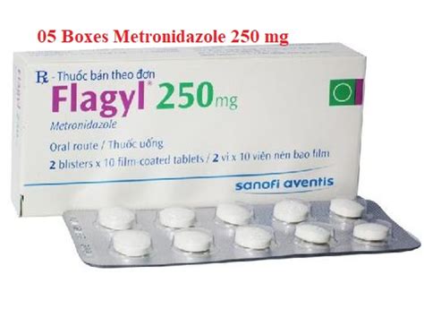 05 Boxes – Flagyl antifungal medicine 250mg box of 20 tablets ...