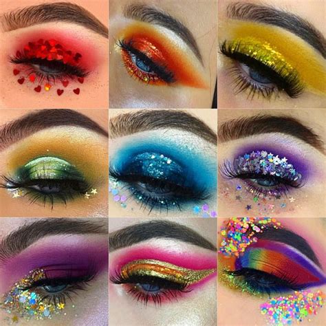 RAINBOW EYESHADOW COLOURFUL EYE LOOKS @ellieaddis | Colorful eyeshadow ...