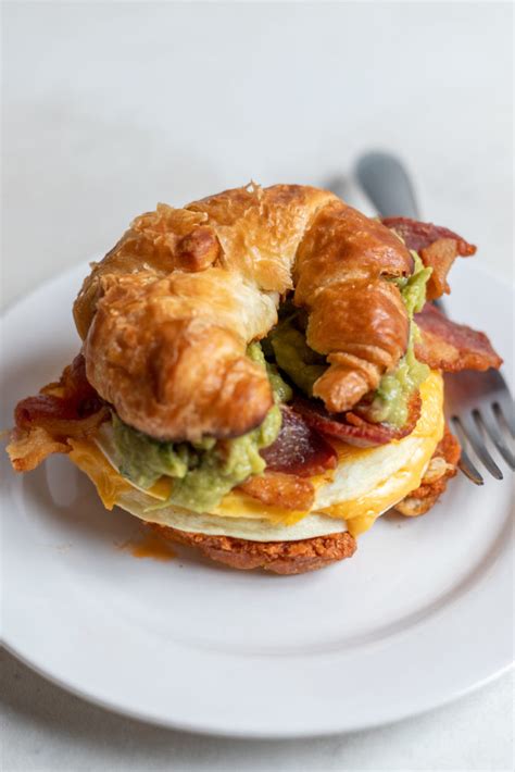 Egg White Patty Croissant Breakfast Sandwiches - Good Food Made Simple