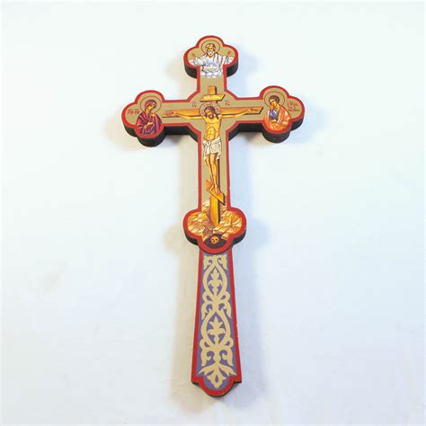 Orthodox cross for home, wood – large – Holy Archangel Candles