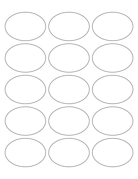 White Glossy Labels - 2.5 x 1.7" Oval (L 6) - Wholesale Supplies Plus