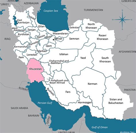 Geographical Location of Khuzestan Province in Iran | Download Scientific Diagram