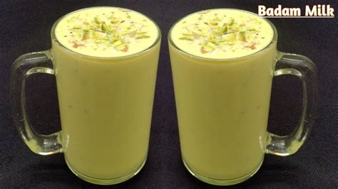 Badam Milk Recipe | Badam Milkshake | Almond Milkshake | Healthy and Tasty | Informative Kitchen ...