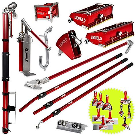 LEVEL5 Automatic Drywall Taping and Finishing Tool Set | 4-600 | Automatic Taper, 10”/12" Flat ...