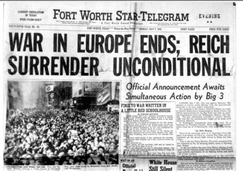 WWII Ended in Europe 72 Years Ago Today