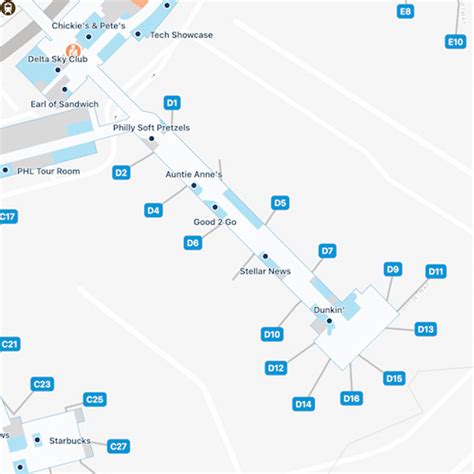 Philadelphia Airport Terminal D Map & Guide