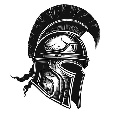 Spartan Helmet Silhouette - Generative Ai 26912807 PNG