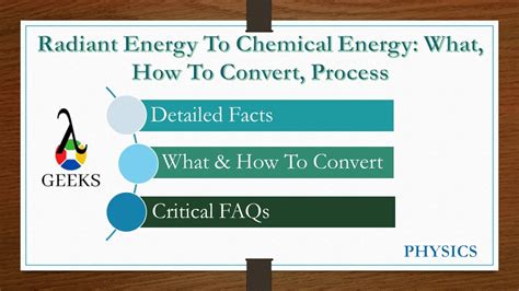 Radiant Energy To Chemical Energy: What, How To Convert, Process - YouTube