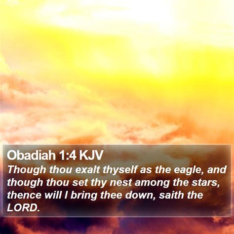 Obadiah 1:4 KJV Bible Verse Images