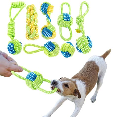 Caes Brinquedos Dog Rope Toy Knot Puppy Chew Teething Toys Teeth ...