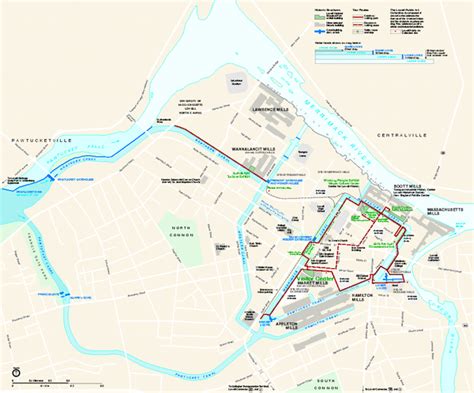 Lowell National Historical Park Official Map - Lowell Massachusets • mappery