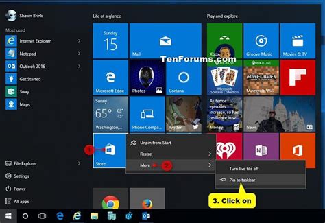 'Pin to taskbar' and 'Unpin from taskbar' Apps in Windows 10 | Tutorials