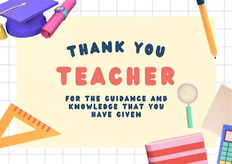 Free Printable Thank You Cards For Teachers - FREE Printable HQ