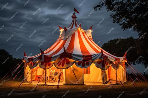 Premium Photo | The circus tent at night