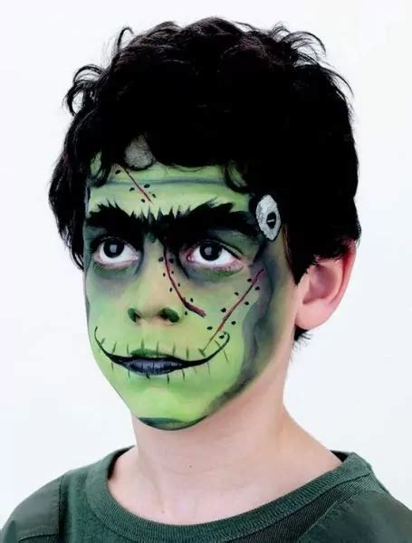 Frankenstein - 10 Halloween Makeup Ideas for Kids