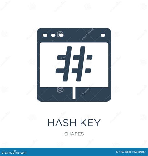 Hash Key Icon in Trendy Design Style. Hash Key Icon Isolated on White ...