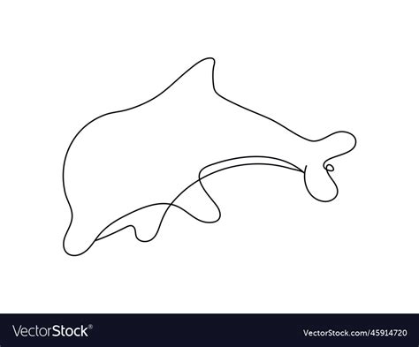 Line art dolphin concept Royalty Free Vector Image