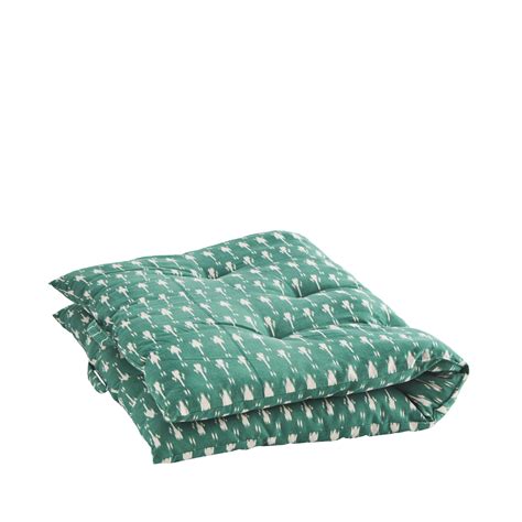 Checked cushion cover w/ fringes