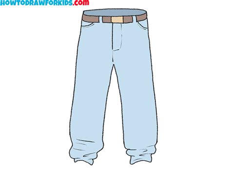 How to Draw Baggy Pants - Easy Drawing Tutorial For Kids