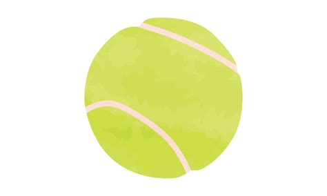 Tennis ball watercolor style vector illustration isolated on white background. Simple tennis ...