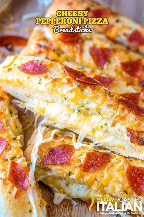 Cheesy Pepperoni Pizza Breadsticks